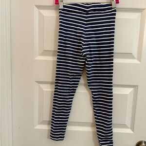 Mini Boden Blue and White Striped Leggings
